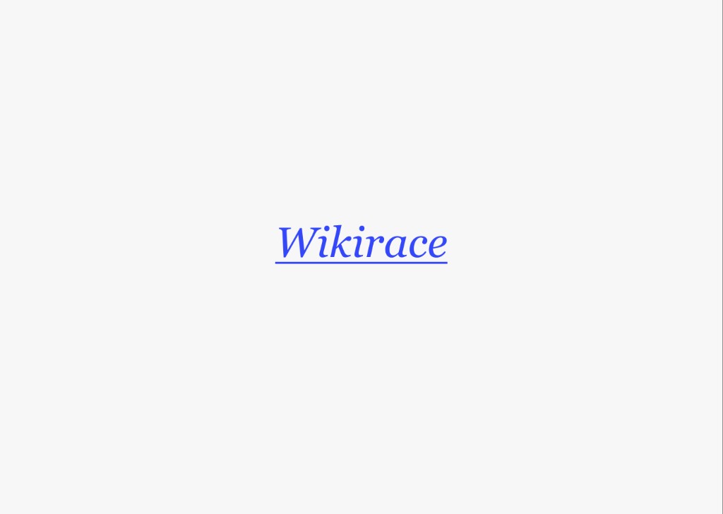 Wikirace
